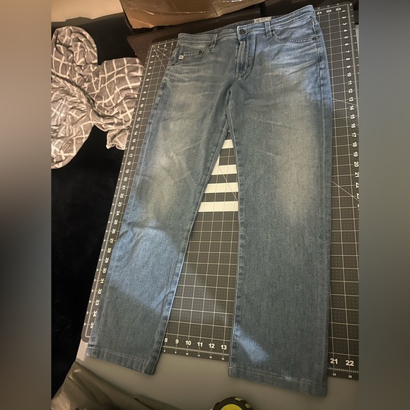 AG Adriano Goldschmied Light Blue Men's Straight Jeans